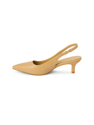 Grazia Slingback Heel in Natural - Stitch And Feather