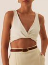 Ada Belt in Tan - Stitch And Feather