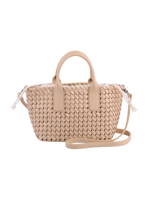 Verona Braided Crossbody Bag in Beige - Stitch And Feather