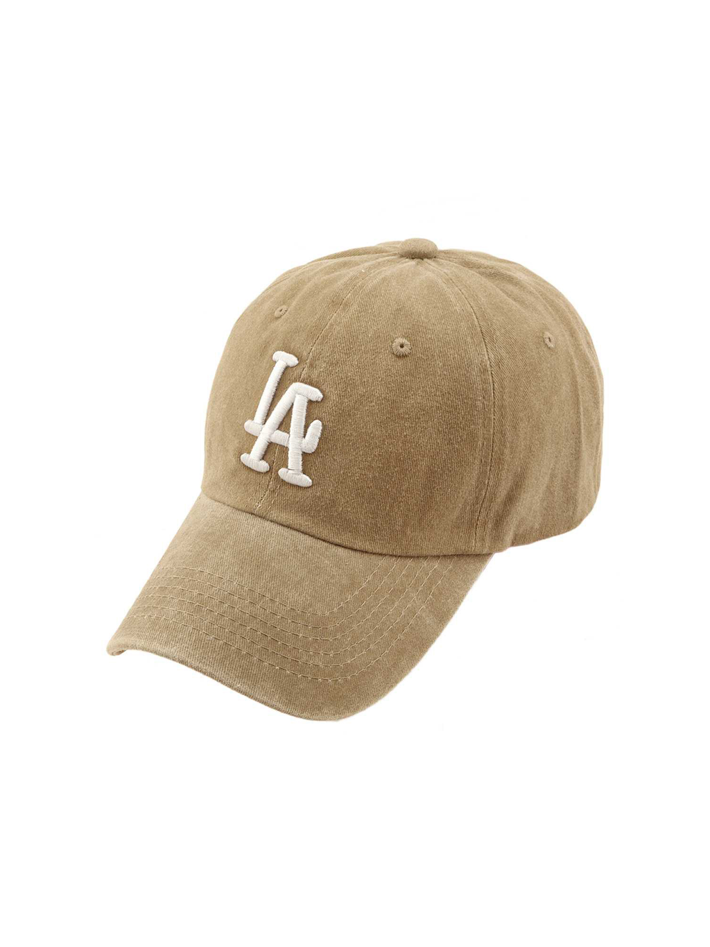 LA Baseball Cap in Khaki - Stitch And Feather