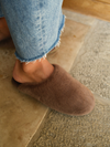 Lounge Faux Fur Slipper in Taupe