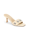 Theo Heeled Sandal in Cream - Stitch And Feather
