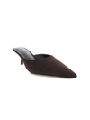 Wynonna Suede Kitten Heel in Dark cacao - Stitch And Feather