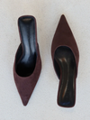 Wynonna Suede Kitten Heel in Dark cacao - Stitch And Feather
