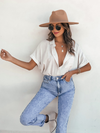 Oatmeal Linen Pocket Top - Stitch And Feather