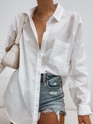 Albany Button Down in Off White - Stitch And Feather