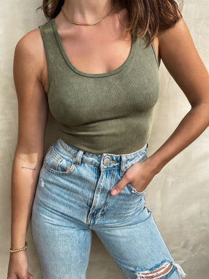 Mineral Bodysuit in Sage - Stitch And Feather