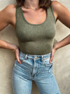 Mineral Bodysuit in Sage - Stitch And Feather