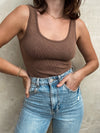 Mineral Bodysuit in Mocha - Stitch And Feather
