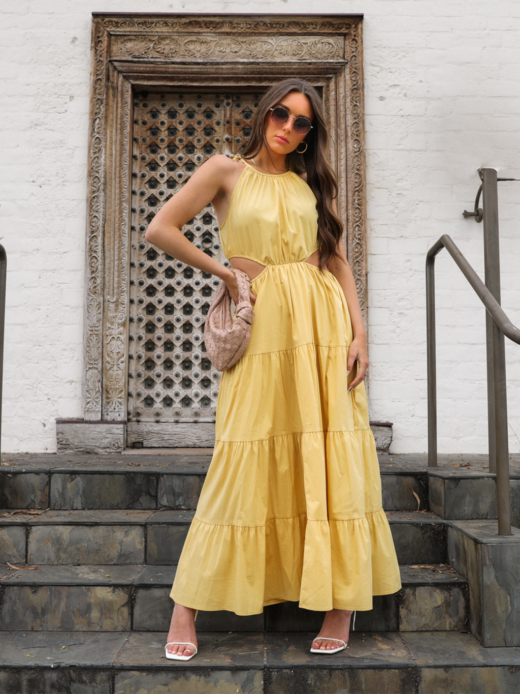 Ainslee Cut Out Dress in Mustard - Final Sale - Stitch And Feather
