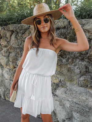 Under the Palms Mini Dress - Stitch And Feather