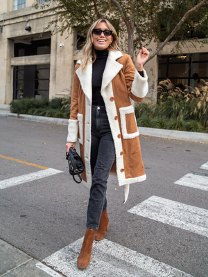 Hudson Suede Sherpa Coat - Final Sale - Stitch And Feather