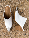Dakota Mule in White - Final Sale - Stitch And Feather