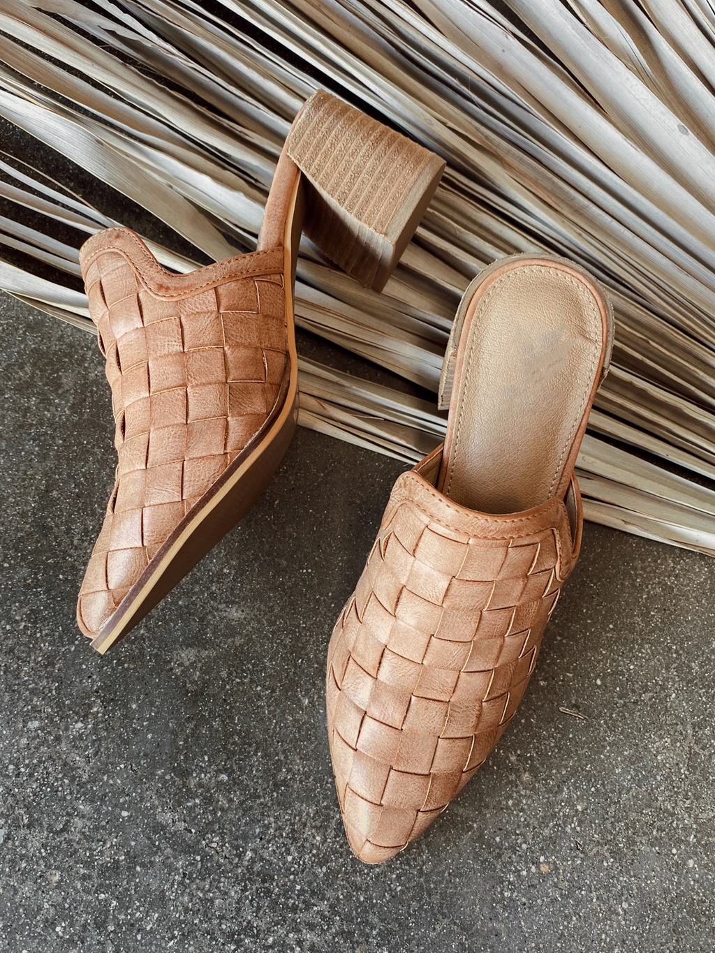 Stephanie Woven Mule in Light Taupe - Final Sale - Stitch And Feather