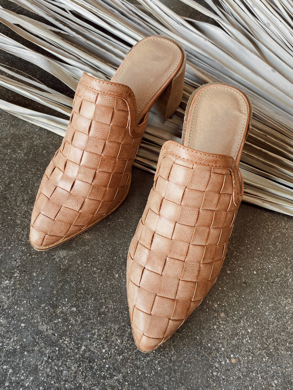 Stephanie Woven Mule in Light Taupe - Final Sale - Stitch And Feather