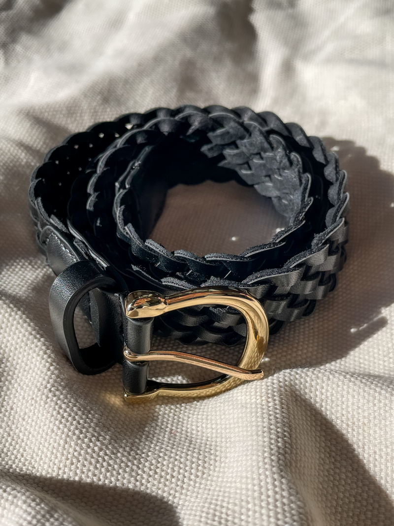 Classic Braided Belt in Black – Stitch And Feather