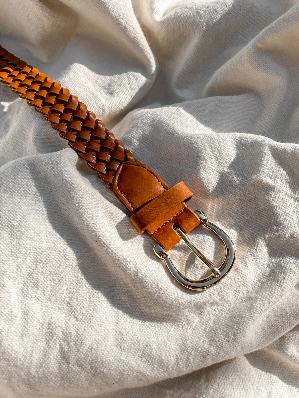 Classic Braided Belt in Tan - Stitch And Feather