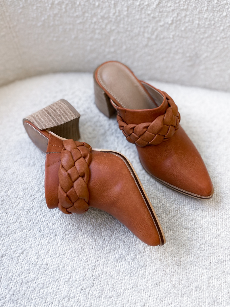Braided Mule in Camel - Final Sale - Stitch And Feather