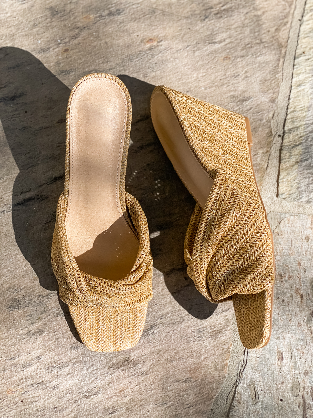 Jovie Wedge Sandals in Camel - Stitch And Feather