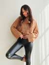Laken Knit Sweater in Camel - Stitch And Feather