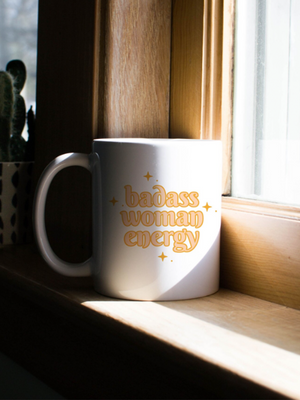Badass Woman Energy Mug - Stitch And Feather
