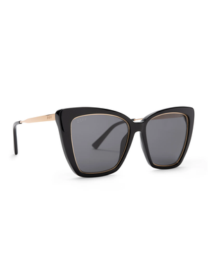 Becky IV Sunnies in Black Grey Polarized - Stitch And Feather