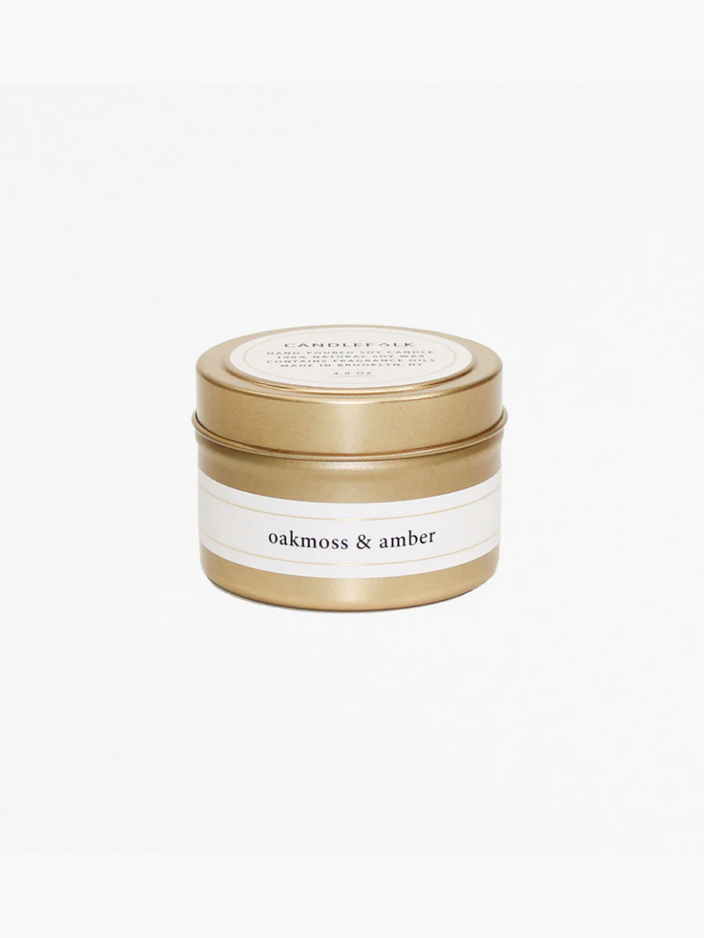 Oakmoss Amber 4oz Candle - Stitch And Feather