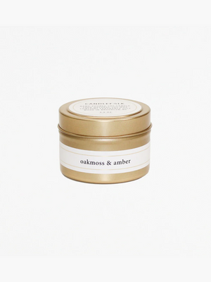 Oakmoss Amber 4oz Candle - Stitch And Feather