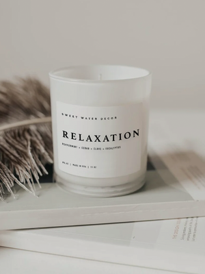 Relaxation Soy Candle - Stitch And Feather