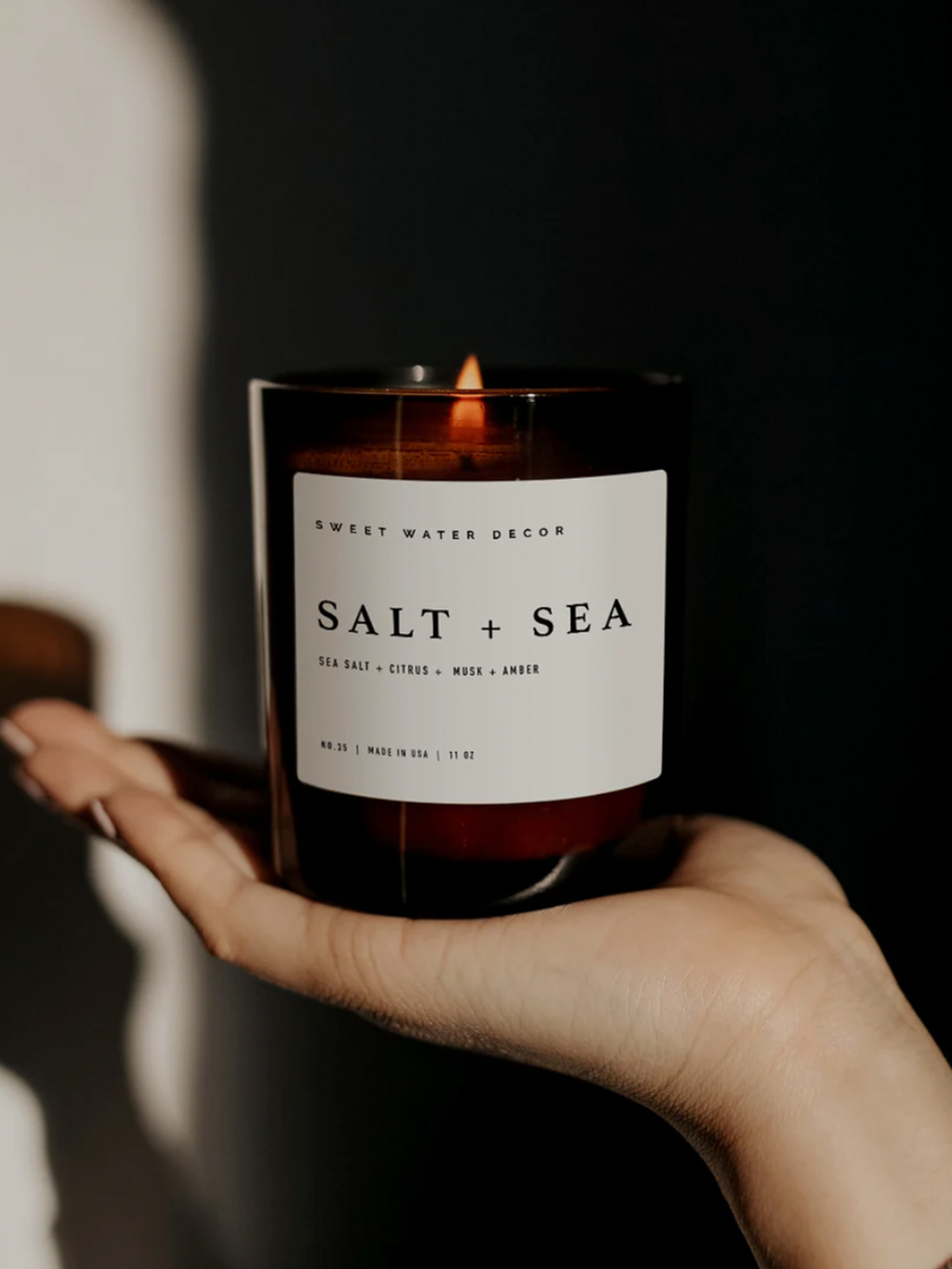 Sea Salt Soy Candle 11oz - Stitch And Feather