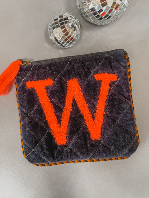 Monogram Pouch - Stitch And Feather